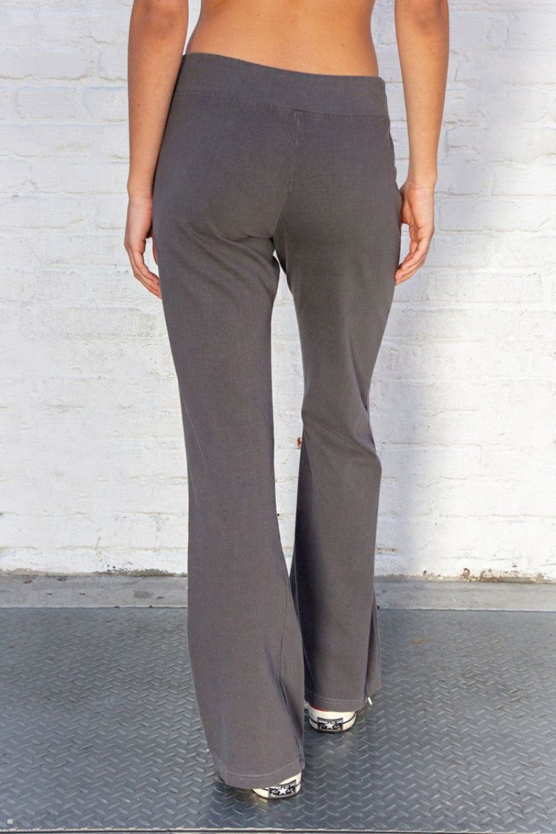 Pantalon Brandy Melville Hillary Yoga Grise Foncé | JYN-96029361